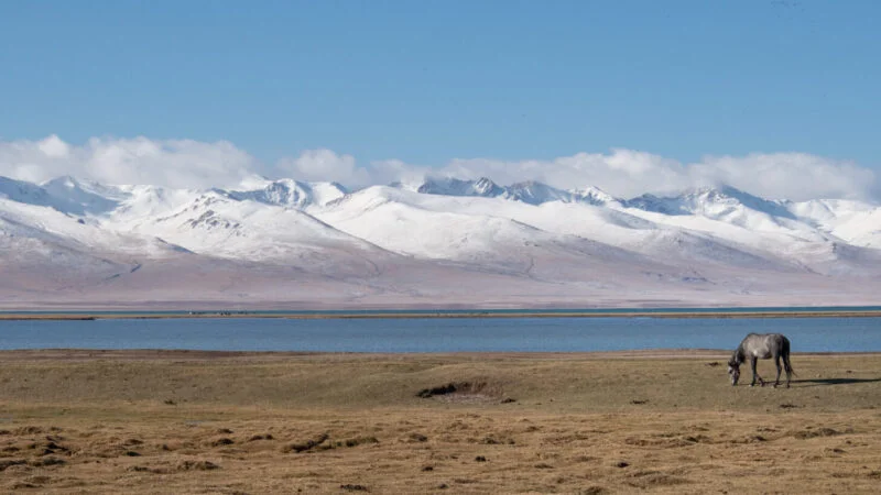 Song-Kol Lake in September, Kyrgyzstan